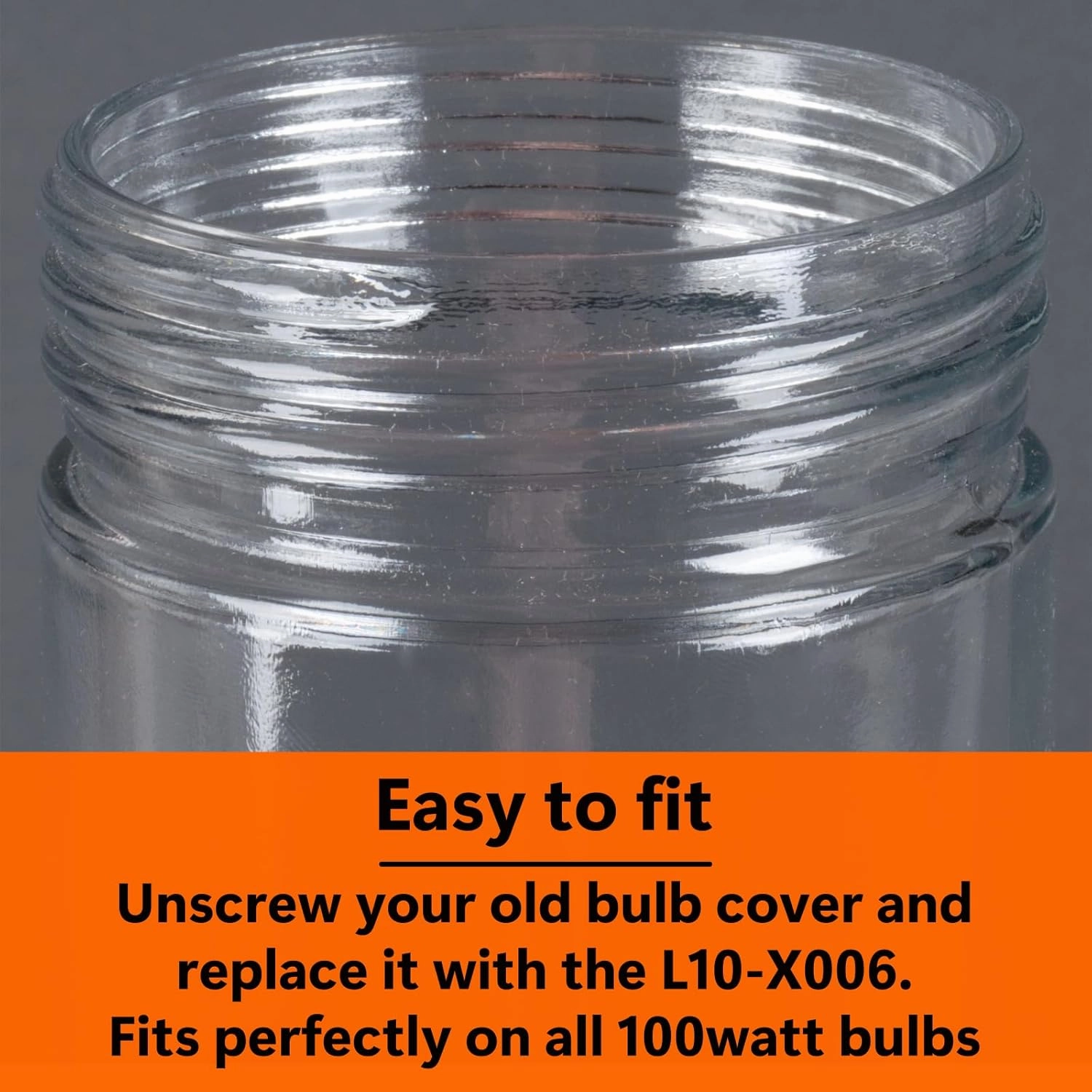 Light Bulb Cover, Sturdy Clear Glass Light Bulb Protector Cage for Outdoor Globe, Dining Fan Fixtures Cover, Lighting Covers Clear Glass Home Lighting Covers by FryOilSaver Co. CHG L10-X006(Pack of 2)