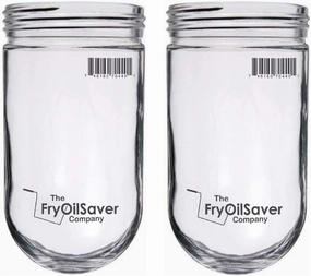 Light Bulb Cover, Sturdy Clear Glass Light Bulb Protector Cage for Outdoor Globe, Dining Fan Fixtures Cover, Lighting Covers Clear Glass Home Lighting Covers by FryOilSaver Co. CHG L10-X006(Pack of 2)