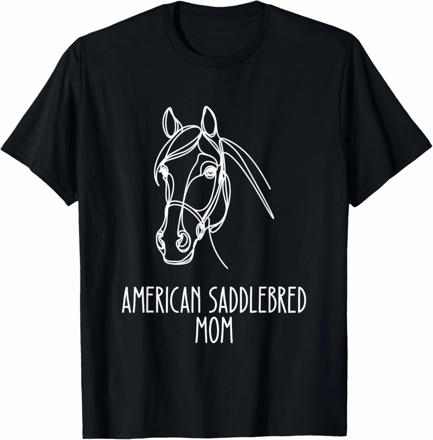 Line Art Best Horse Mom Women - American Saddlebred T-Shirt