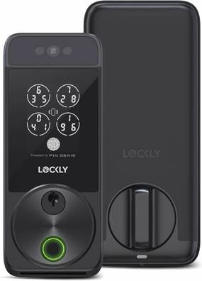 Lockly Visage Zeno Series Smart Lock, Facial Recognition & Fingerprint Keyless Entry Door Lock, Built-in Wi-Fi Deadbolt with Apple Home Key, PIN Genie Keypad, App Remote Control, Easy Installation