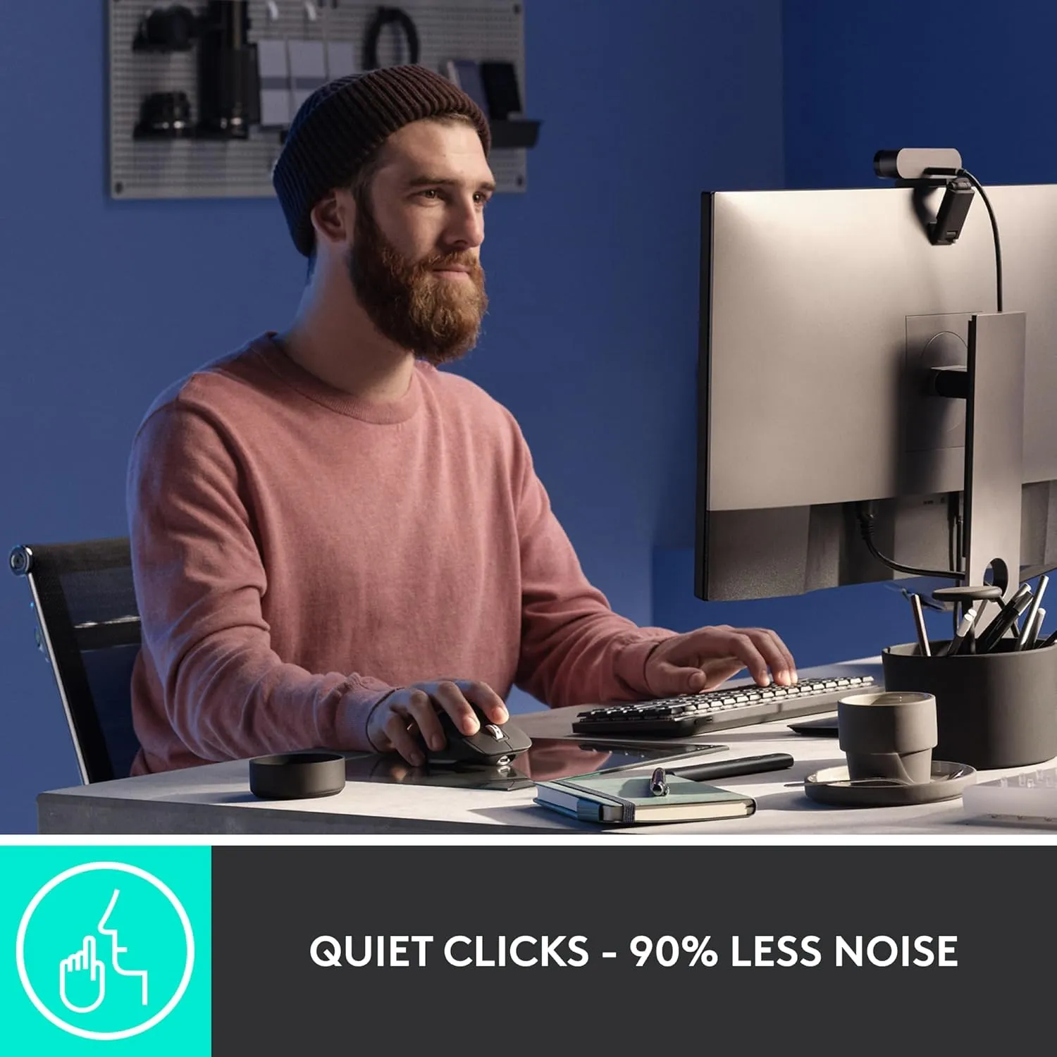 Logitech MX Master 3S Wireless Mouse, Ultra-fast Scrolling, Ergo, 8K DPI, Track on Glass, Quiet Clicks, USB-C, Bluetooth, Windows, Linux, Chrome - Graphite