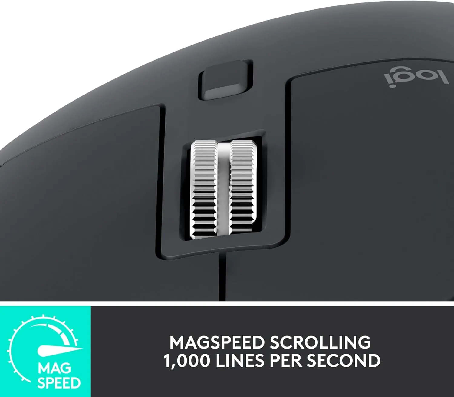 Logitech MX Master 3S Wireless Mouse, Ultra-fast Scrolling, Ergo, 8K DPI, Track on Glass, Quiet Clicks, USB-C, Bluetooth, Windows, Linux, Chrome - Graphite