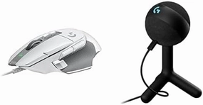 Logitech G502 X Wired Gaming Mouse - LIGHTFORCE Hybrid Optical White   Yeti Orb RGB Gaming Microphone with LIGHTSYNC, USB Mic for Streaming
