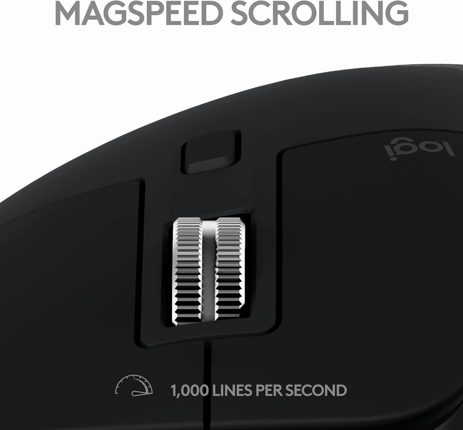 Logitech MX Master 3S for Mac - Wireless Bluetooth Mouse with Ultra-Fast Scrolling, Ergo, 8K DPI, Quiet Clicks, Track on Glass, Customization, USB-C, Apple, iPad - Space Grey