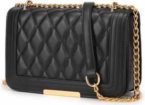 lola mae Crossbody Bags for Women Fashion Quilted Shoulder purse with Convertible Chain Strap Classic Satchel Handbag
