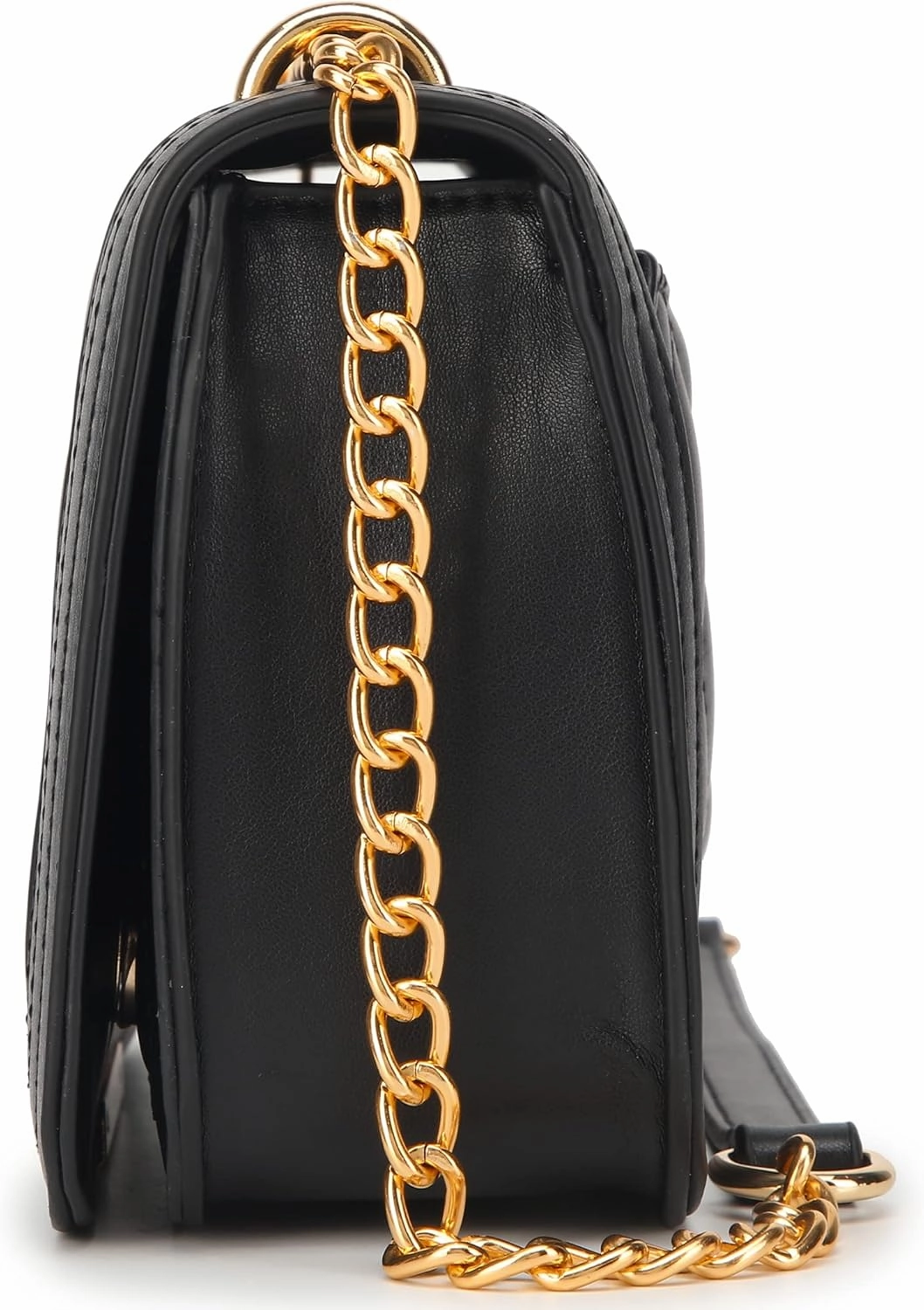lola mae Crossbody Bags for Women Fashion Quilted Shoulder purse with Convertible Chain Strap Classic Satchel Handbag