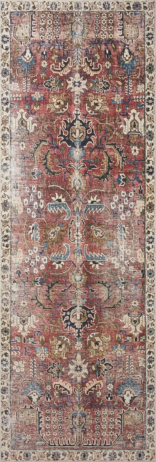 Loloi Chris Loves Julia Jules Collection JUL-01 Merlot/Multi 2'-3'' x 3'-9'', .13" Pile Height, Accent Rug