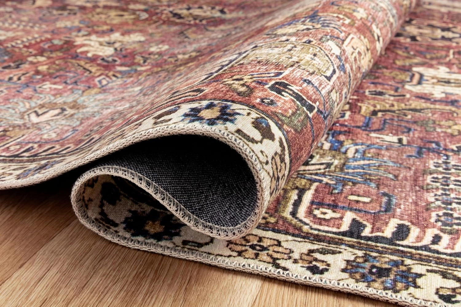 Loloi Chris Loves Julia Jules Collection JUL-01 Merlot/Multi 2'-3'' x 3'-9'', .13" Pile Height, Accent Rug
