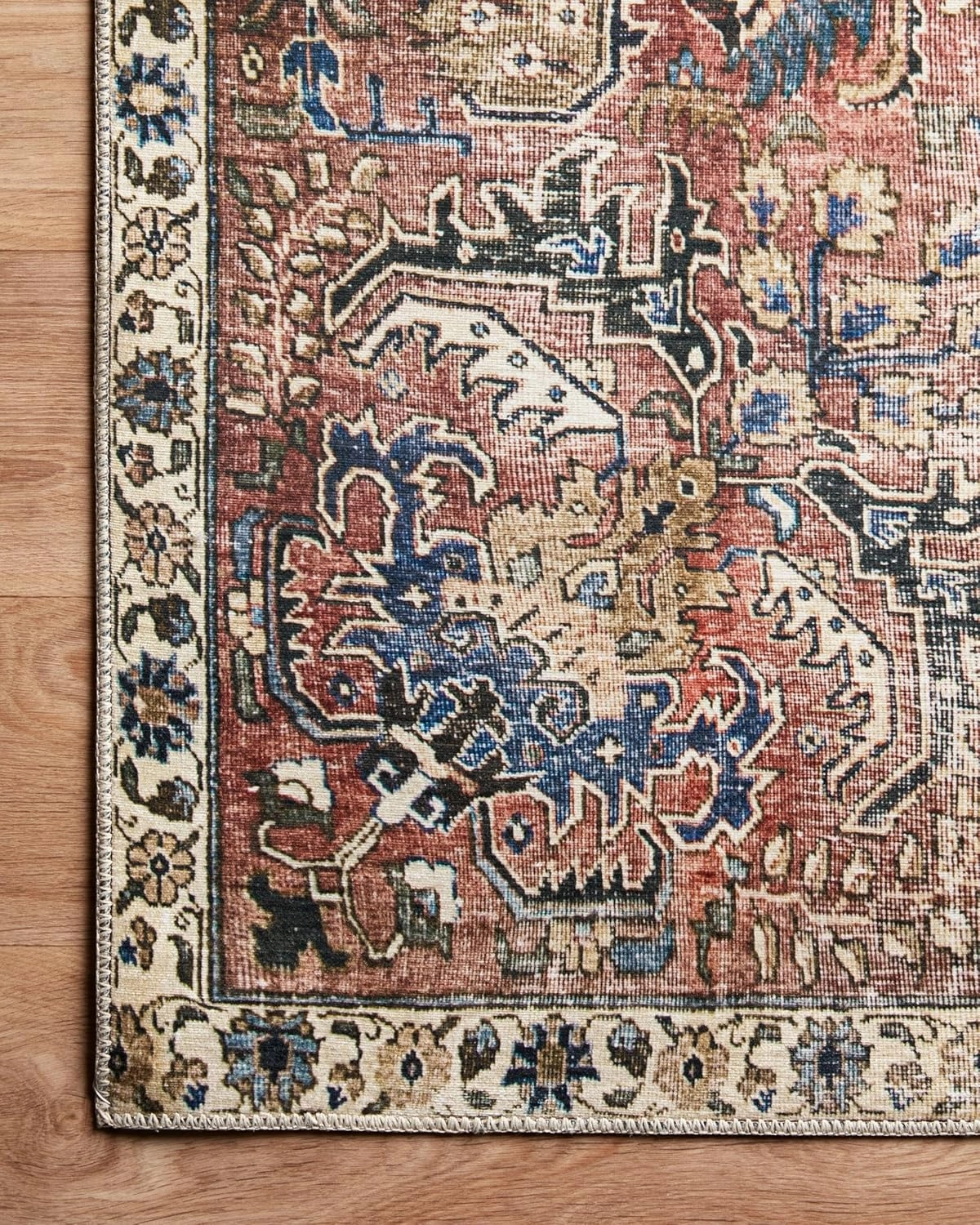 Loloi Chris Loves Julia Jules Collection JUL-01 Merlot/Multi 2'-3'' x 3'-9'', .13" Pile Height, Accent Rug