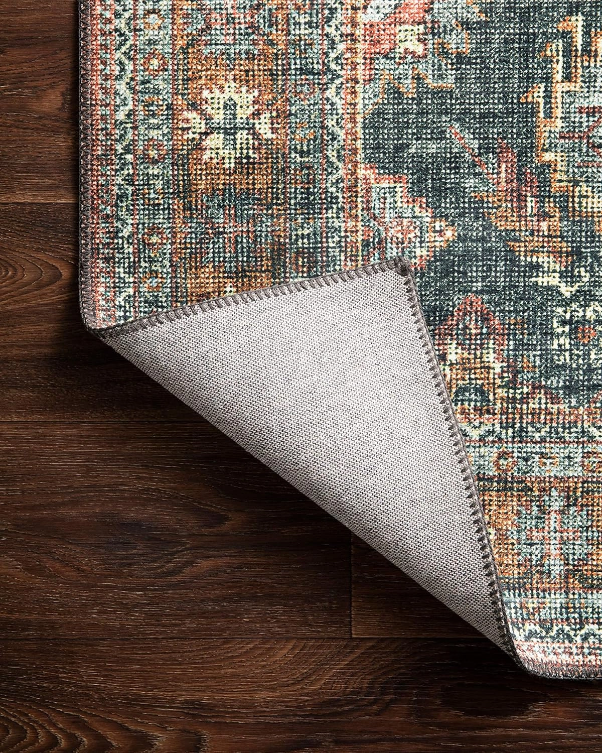 Loloi II Skye Collection SKY-10 Sea/Rust 7'-6" x 9'-6" Area Rug