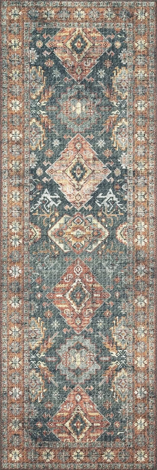 Loloi II Skye Collection SKY-10 Sea/Rust 7'-6" x 9'-6" Area Rug