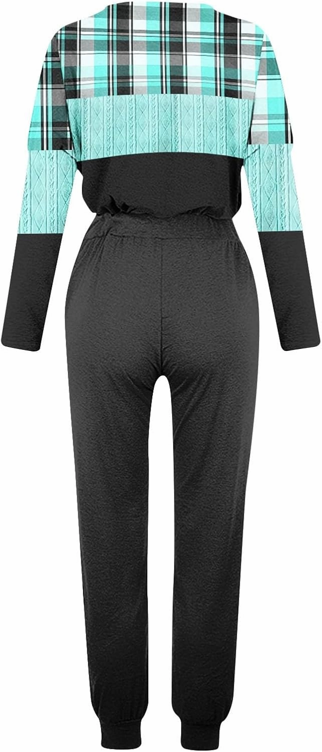 Lounge Sets for Women 2025 Crewneck Pullover Top and Long Pants Tracksuit Half Zip Sweatshirt and Wide Leg Sweatpant