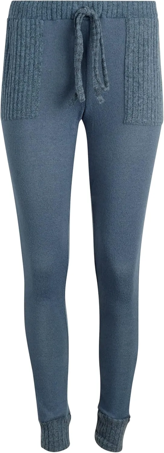 Lucky Brand Women's Pajama Set - 2 Piece Ribbed Hacci Long Sleeve and Joggers Sleepwear