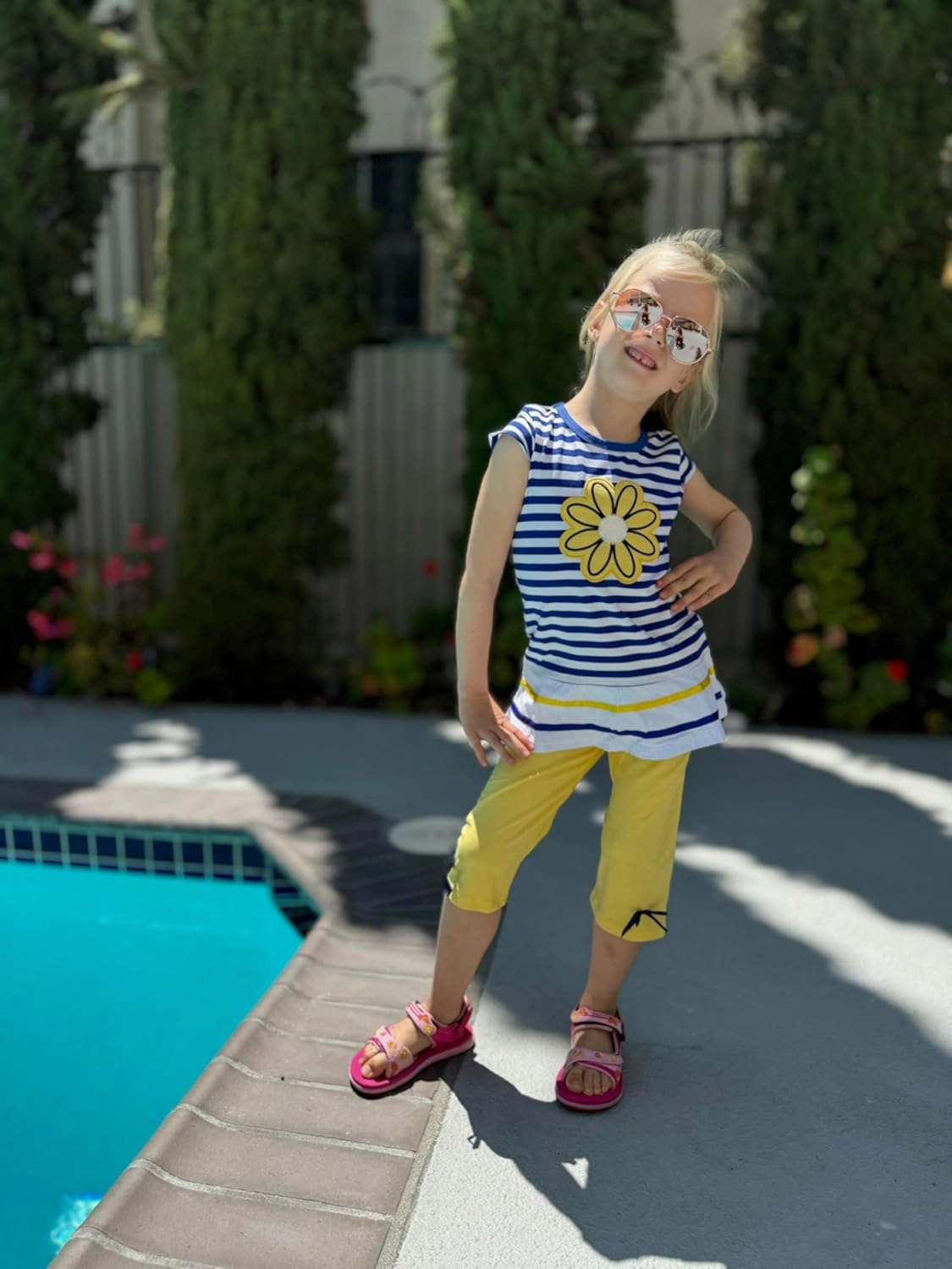 LUKYCILD Baby Girls Summer Clothes Casual Clothing Suit Short Sleeve Striped T-Shirt  Pants