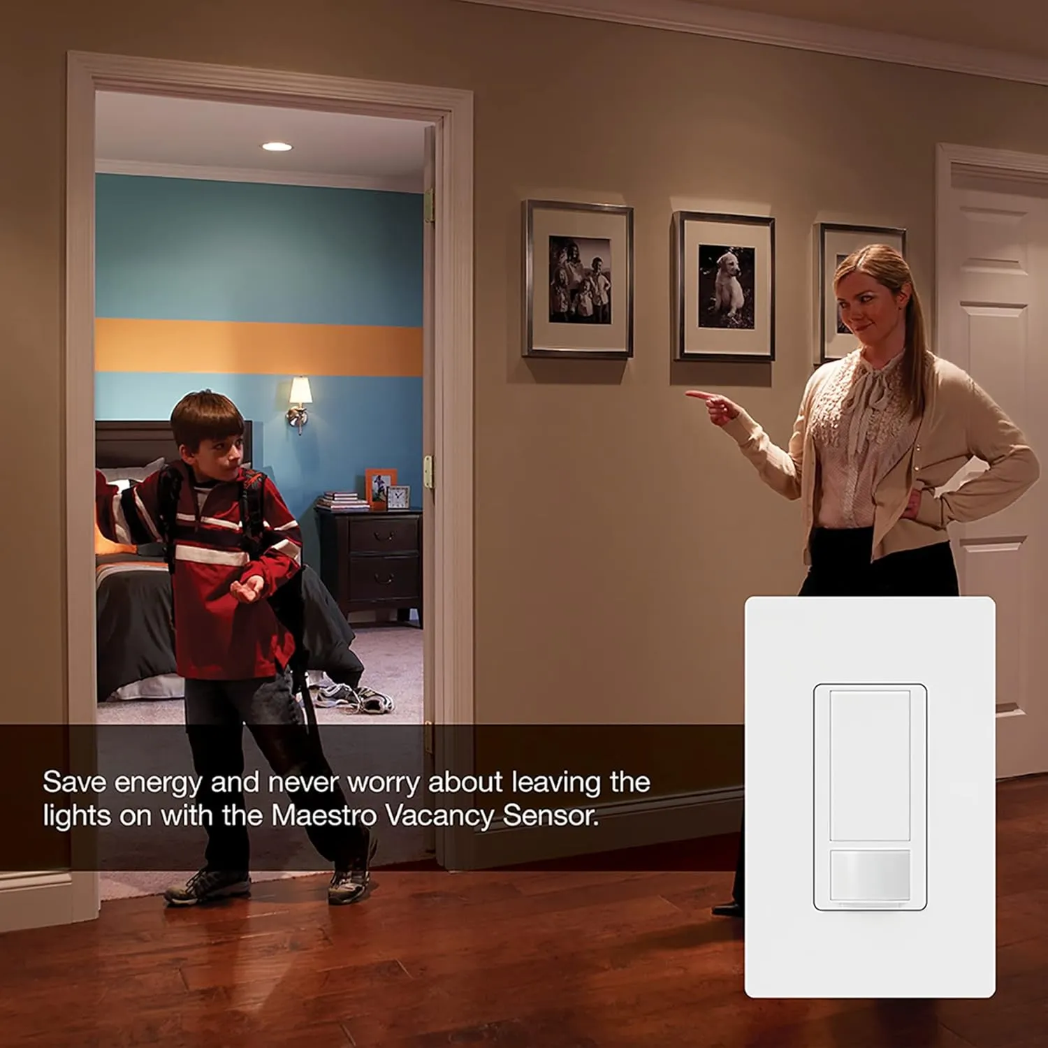 Lutron Maestro LED  Dimmer and Vacancy Sensor, Single Pole and Multi-Location, MSCL-VP153M-HT, Hot