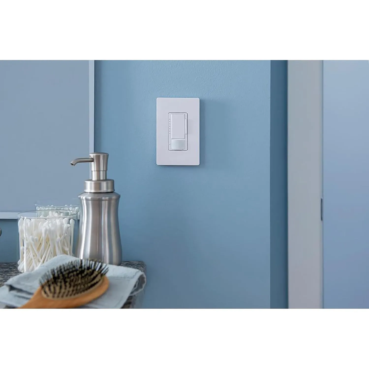 Lutron Maestro Motion Sensor Light Switch for Bathroom, Garage, Laundry Room, and Closet, for Any Light Bulbs, Occupancy and Vacancy Sensor, Single-Pole Only, No Neutral Required, MS-OPS2-BL, Black