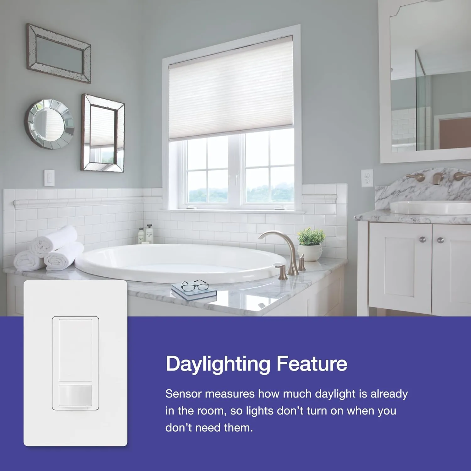 Lutron Maestro Motion Sensor Light Switch for Bathroom, Garage, Laundry Room, and Closet, for Any Light Bulbs, Occupancy and Vacancy Sensor, Single-Pole Only, No Neutral Required, MS-OPS2-BL, Black