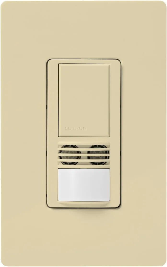 Lutron MS-A102-IV Maestro Dual Tech Occupancy Sensor Switch, no neutral required, 6 Amp Single-Pole, Ivory