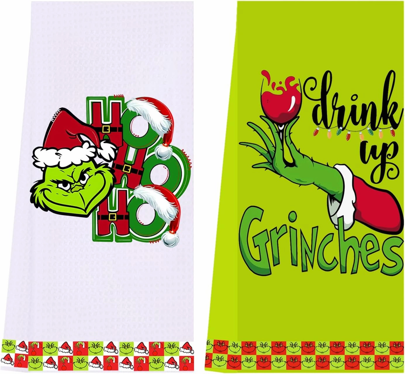 LXOMILL Christmas Grinch Kitchen Towels, Grinch Bathroom Hand Towels, Grinch Christmas Decorations, Grinch Kitchen Towels, Grinch Bathroom Decor, Housewarming Gift, Host Hostess Gift