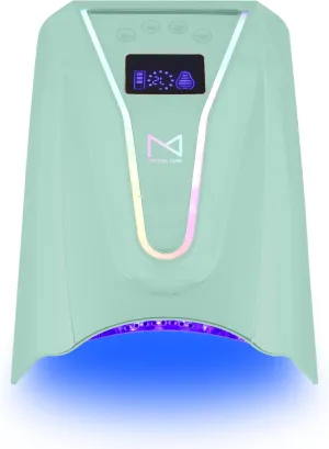 M - Crystal Cure 128W UV/LED Nail Lamp | Fast Curing with 45 Powerful 365nm 405nm LEDs | Cordless, Rechargeable, Auto Sensor | Professional Gel Nail Dryer for Manicures & Pedicures (Teal)