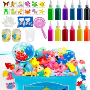 Magic Water Gel Kit Magic Elf Water Toy with 12 Gels and 12 Molds, DIY Birthday Gifts for Kids, Girls and Boys
