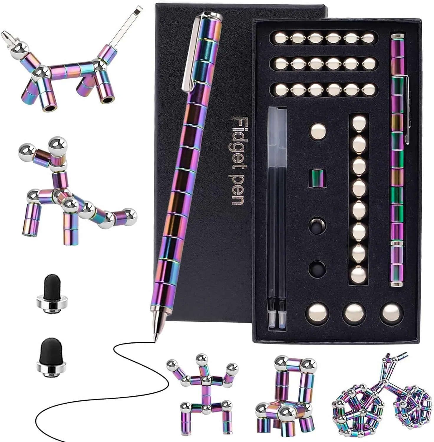 Magnetic Fidget Pens For Adults Teens - Graduation Gifts For Her Cool Stuff Stress Relief Fun Gifts For Teacher Novelty Christmas Stocking Fillers Gadget For 10 11 12 13 14 15 16 17 Year Old Girls