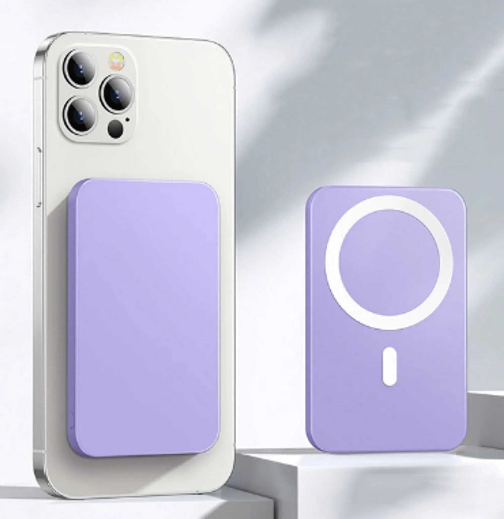 Magnetic Wireless Fast Charger | 5000mAh Power Bank | Compatible with iPhone & Android
