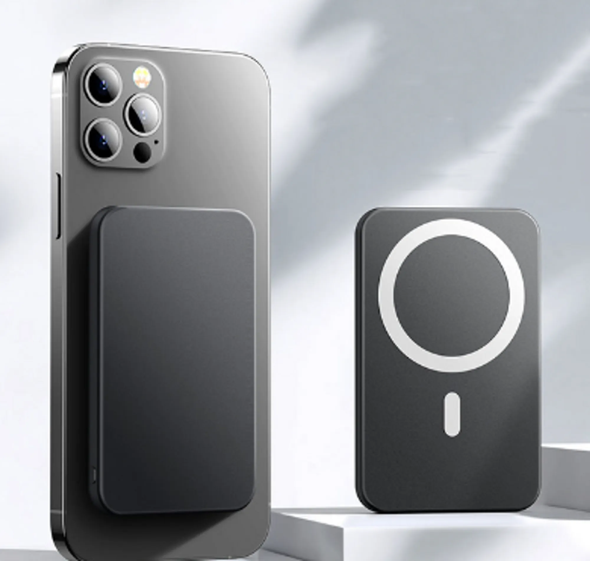 Magnetic Wireless Fast Charger | 5000mAh Power Bank | Compatible with iPhone & Android