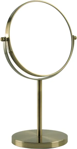 Makeup Mirror Wall Mounted Makeup Mirror Makeup Mirror Desktop with 3X Magnification Double- Sided Mirror Can Be Rotated 360° Freestanding Desktop Mirror with Non- Slip Base Plating Surface ( Color :