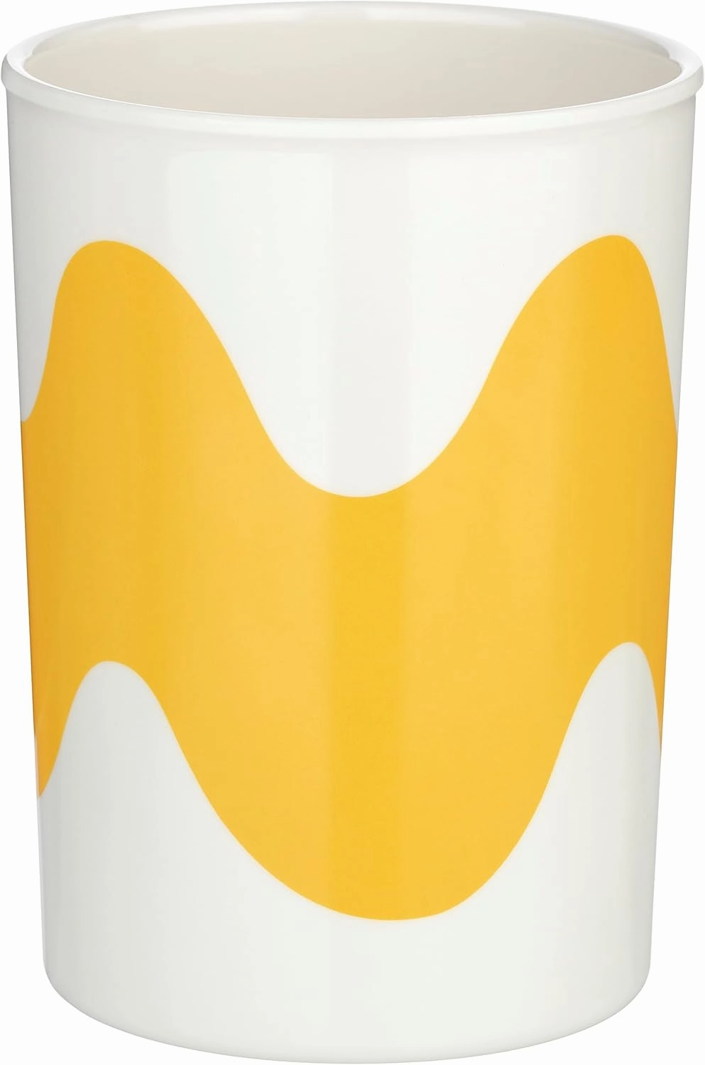 MARIMEKKO Lokki Large Cup (8.5oz) – Refine Your Kitchen Décor with Our White & Yellow Dinnerware – Perfect Designer Cup Without Handle for Morning Brews and Cozy Evenings