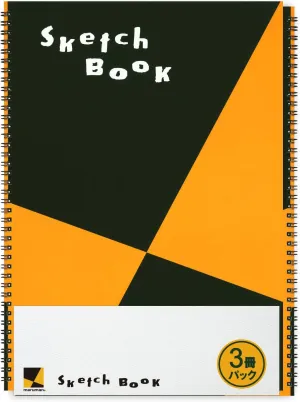 Maruman S120X3 Sketchbook B4 Design Series, Drawing Paper, Normal Type, 24 Sheets, Set of 3
