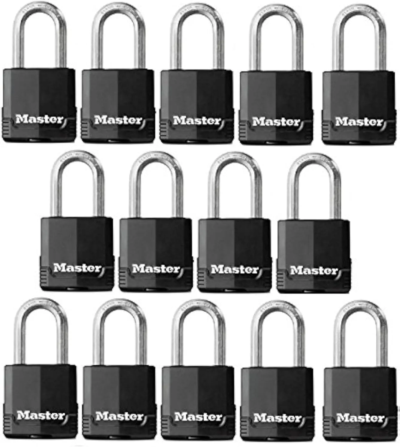 Master Lock 1-7/8 in. H x 1-3/16 in. W x 1-3/4 in. L Vinyl Covered Steel Ball Bearing Locking Padlock