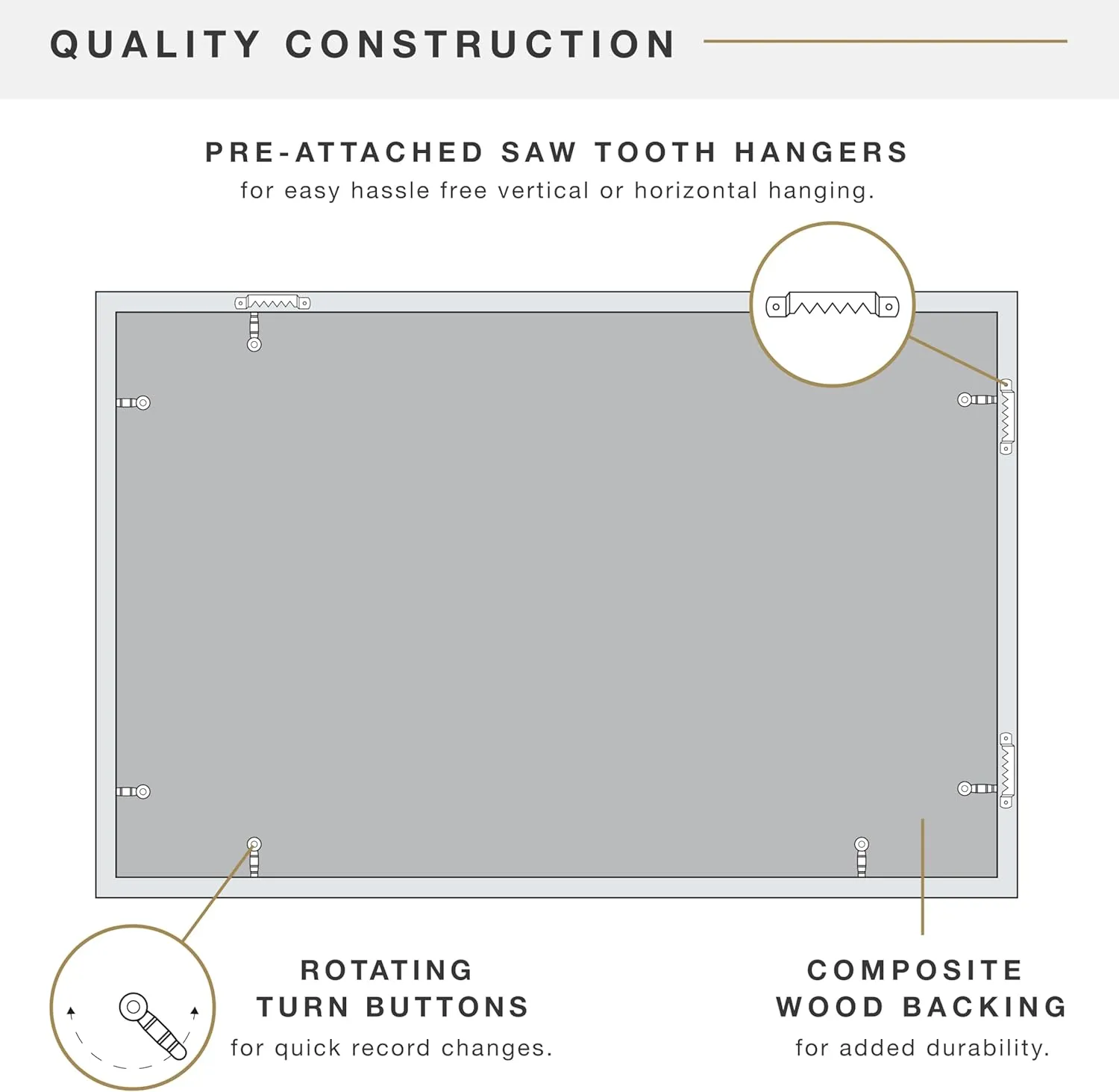 MCS Double Matte Record Album Frame, 16.5x25 Record Frame, Black Frame for LP Vinyl Record & Jacket Display (1-Pack)