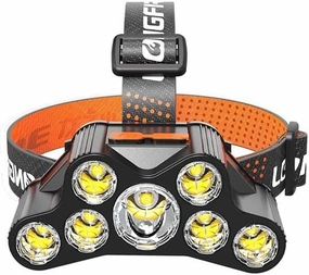 MDybf Headlight 52000 Strong Light Night Fishing All Night Long Range Long Range Rechargeable Head Wear Portable Headlight