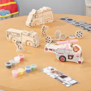 Melissa & Doug Paw Patrol Wooden Vehicles Craft Kit Paint Stickers