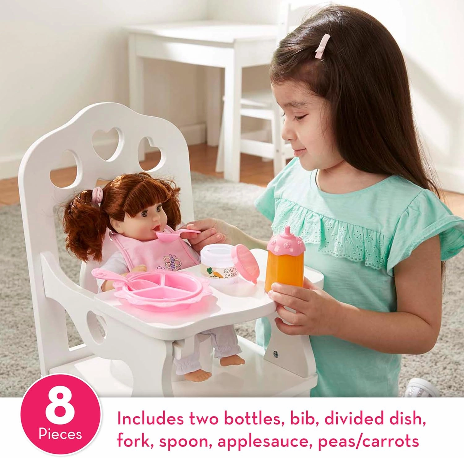Melissa & Doug Mine to Love Time to Eat Doll Accessories Feeding Set (8 pcs)