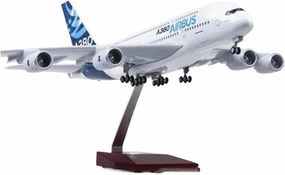 Metal Aircraft Model 1/160 for A380 Prototype Model Aircraft W Lightweight and Wheeled Landing Gear Resin Miniature Aviation Enthusiasts(with lamp)
