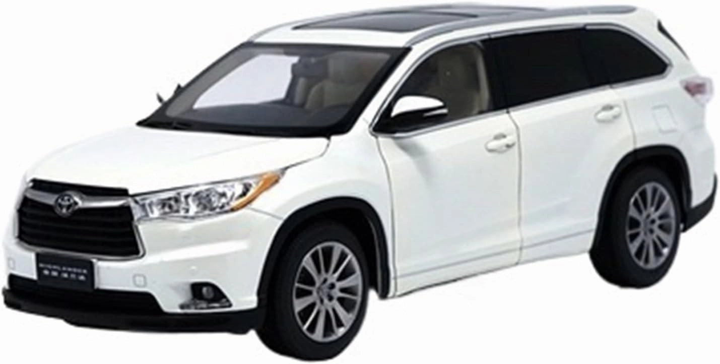 Metal Die Cast Toy Cars 1:18 for GAC Toyota 2016 Highlander White Adult Collection Car Model Use Scene Decoration for Home Or Office Décor