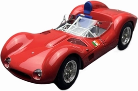 Metal Die Cast Toy Cars 1 18 for Maserati Birdcage Trailer Fiat 642 Alloy Car Model Collection Desktop Display Red for Home Or Office Décor