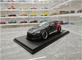 Metal Die Cast Toy Cars 1 18 for Toyota 86 Wide Body Nation Simulation Resin Car Model Collection Ornaments Modification for Home Or Office Décor(Black)