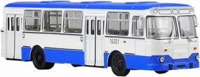 Metal Die Cast Toy Cars 1:43 for Russian Bus 677M Die-cast Alloy Bus Model Blue Adult Collection Ornaments for Home Or Office Décor