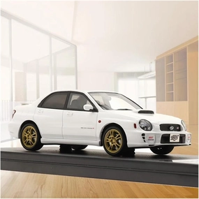 Metal Die Cast Toy Cars 1:43 Resin Diecast for Impreza WRX STi 2001 Style Car Model Vehicles Simulation Toys Model Collection for Home Or Office Décor(White)