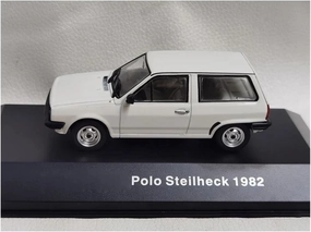 Metal Die Cast Toy Cars 1/43 Scale for Vw Polo Steilheck 1982 Alloy Die-cast Classic Car Model Hobby Collection Retro Ornaments White for Home Or Office Décor