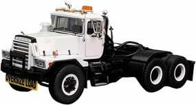 Metal Die Cast Toy Cars 1:50 for Mack Oversize Load Heavy Duty Trailer Head Transport Truck Head White Adult Art Deco for Home Or Office Décor