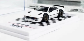 Metal Die Cast Toy Cars 1:64 for LBWK 308 GTB White Wide Body Modified Alloy Car Model Adult Collection Classic Souvenir for Home Or Office Décor