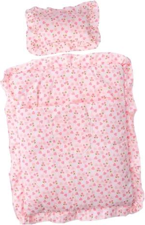 Mini Dollhouse Strawberry Bedding Set Sleep Bag for Doll Boys and Girls Realistic Bedding Kit Cute Decorative Bed