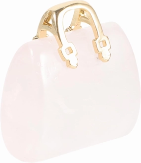 Mini Handbag Craft Pink Crystal Ornament Handbag Ornament for Home Decor