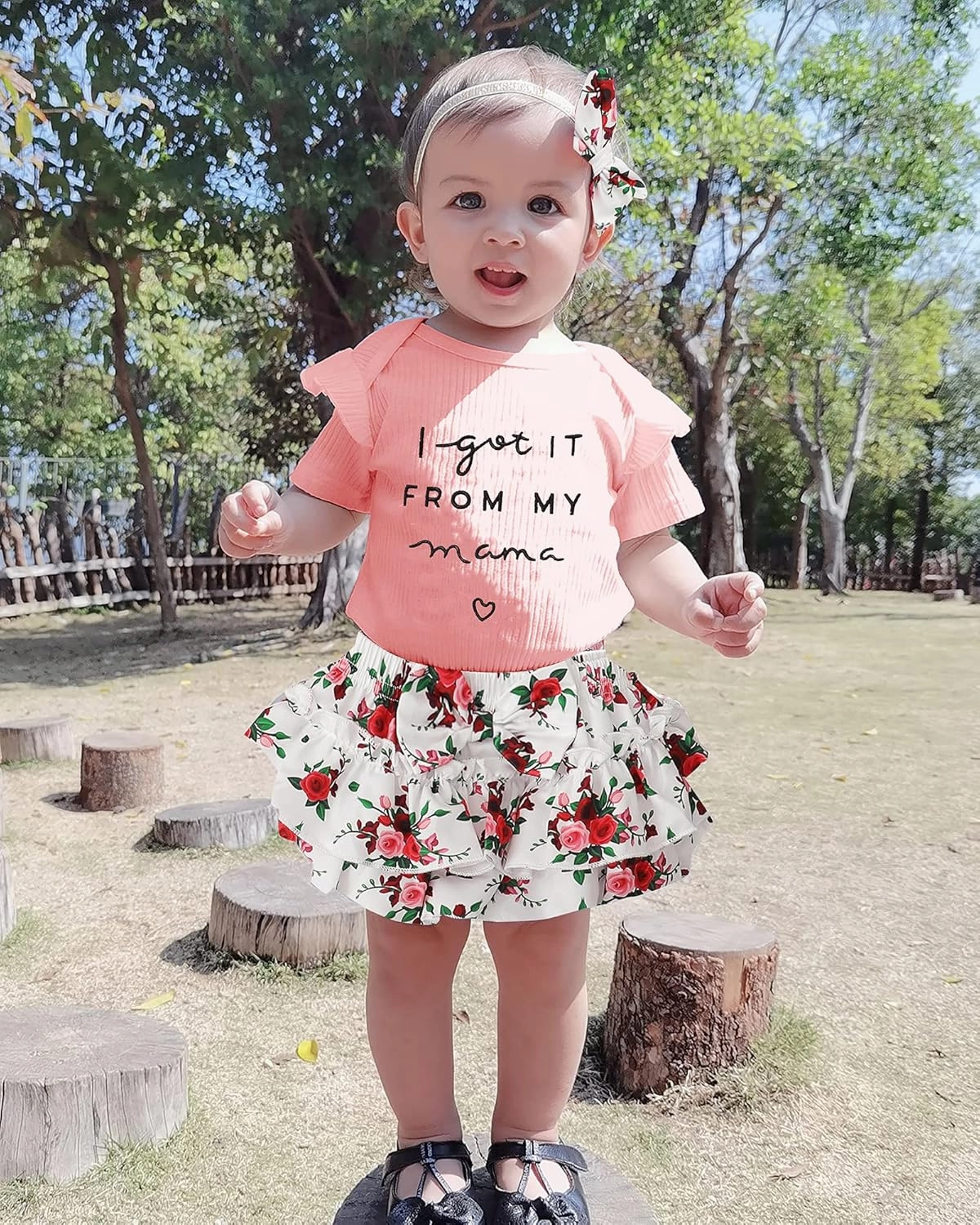 Mioglrie Newborn Infant Baby Girl Clothes Romper Shorts Set Floral Summer Outfits Cute Baby Clothes Girl