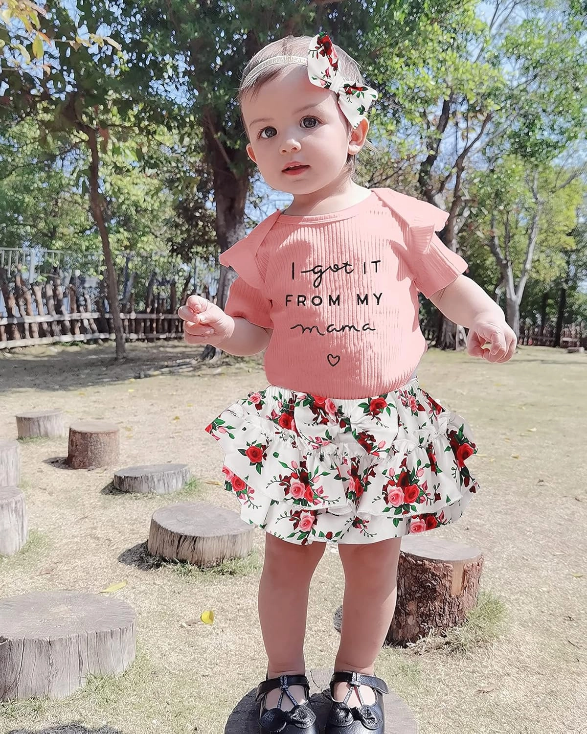 Mioglrie Newborn Infant Baby Girl Clothes Romper Shorts Set Floral Summer Outfits Cute Baby Clothes Girl