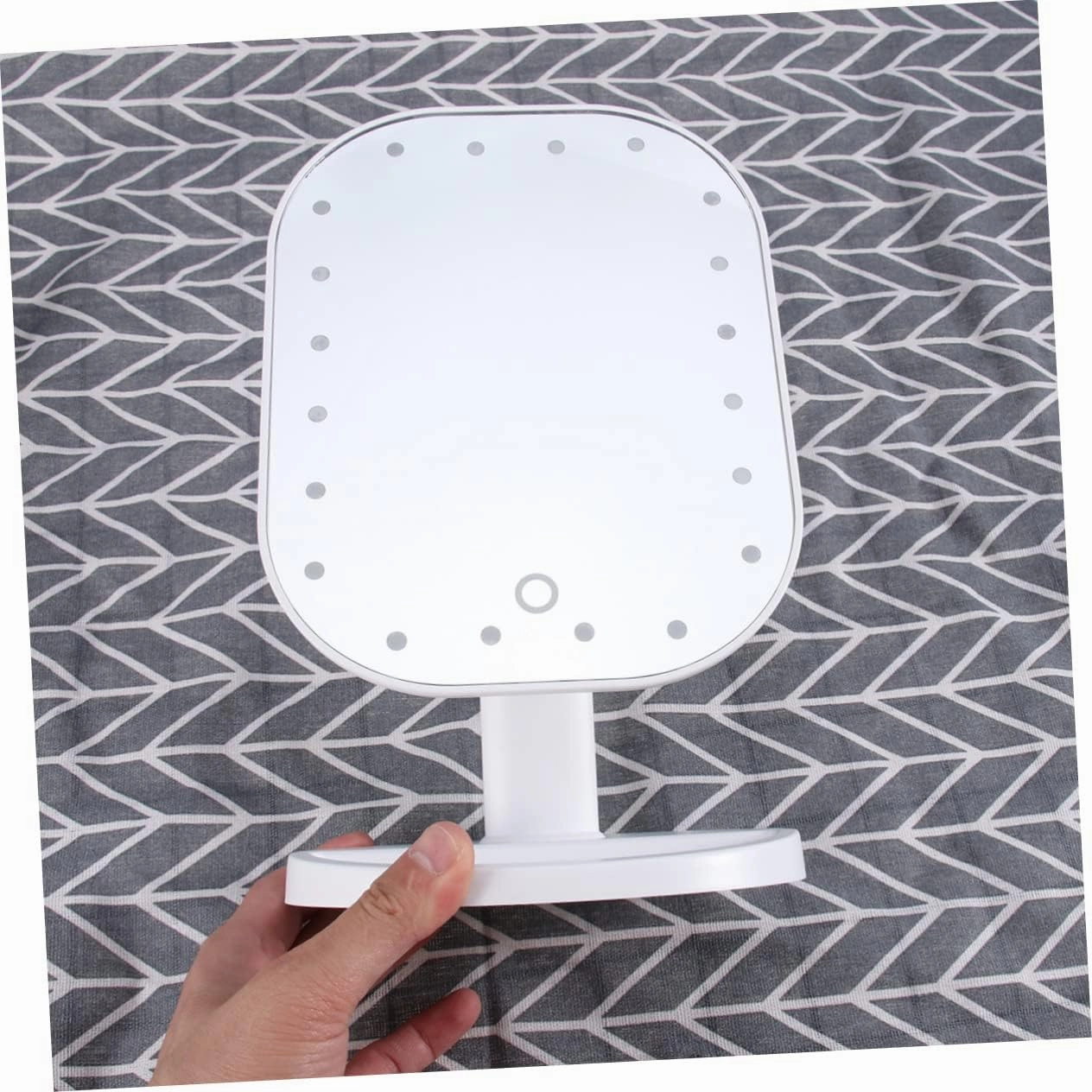 Mipcase Magnifying Led Makeup Mirror USB Powered Cosmetic Beauty Mirror Light Bulbs Touch Sensor and Design for Details White